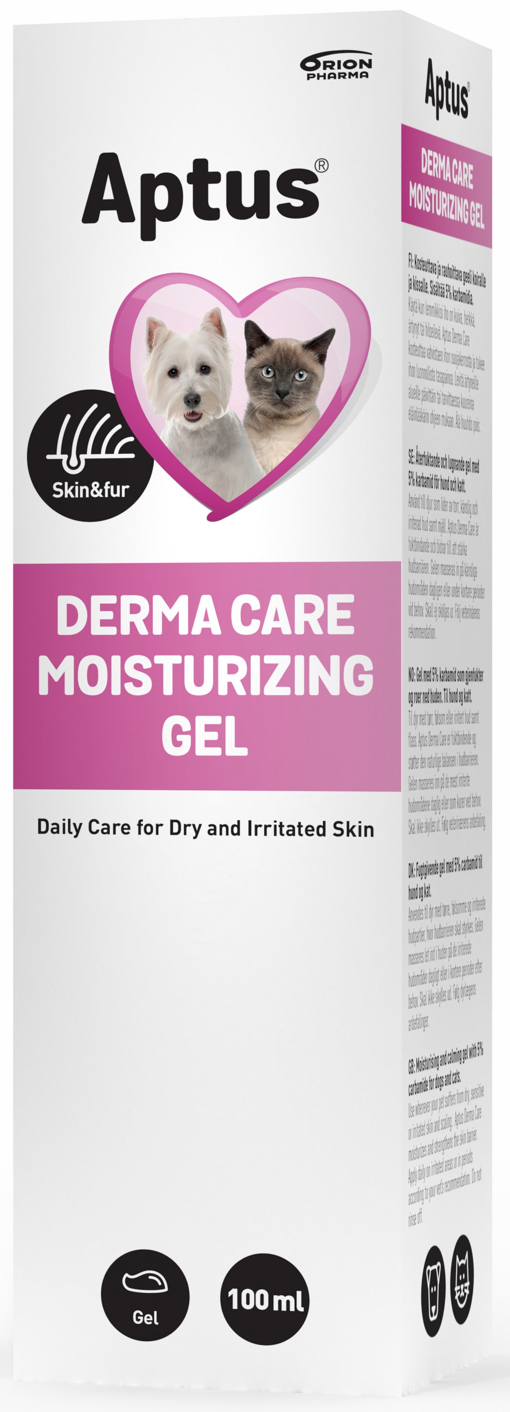 Aptus Derma Care Moisturizing Gel -kosteuttava geeli koirille ja kissoille 100 ml