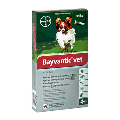 Bayvantic Vet enintään 4 kg painaville koirille - 40/200 mg/ml