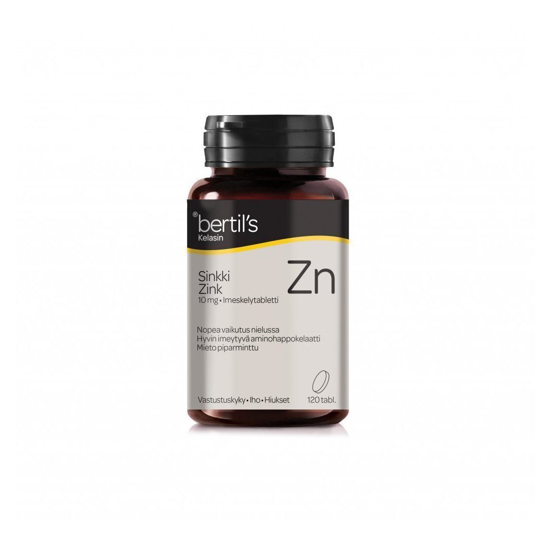Bertil's Kelasin Sinkki 10 mg imeskelytabletti