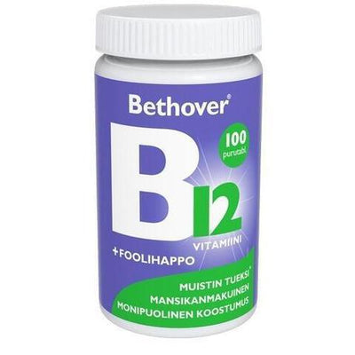 Bethover B12-vitamiini+foolihappo - eri kokoja