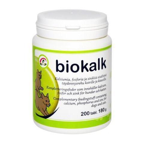 Aika Biokalk 200 tabl Kalkkitabletti koirille ja kissoille