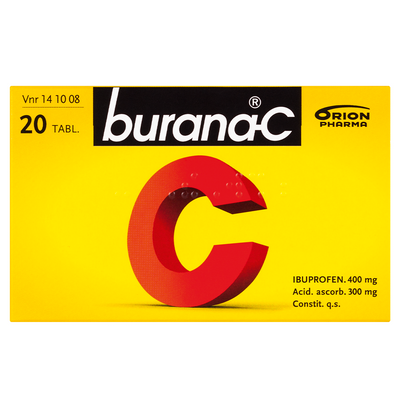 Burana-C  400/300 mg -tabletti -eri kokoja