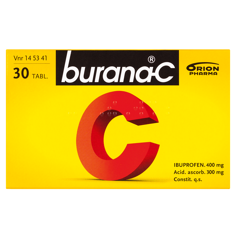 Burana-C 400/300 mg -tabletti -eri kokoja