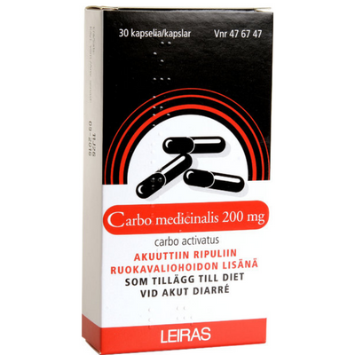 Carbo Medicinalis 200 mg -kapseli