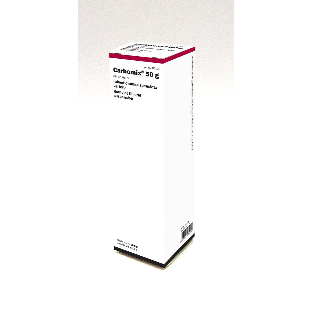 Carbomix 50 g/annos -rakeet oraalisuspensiota varten