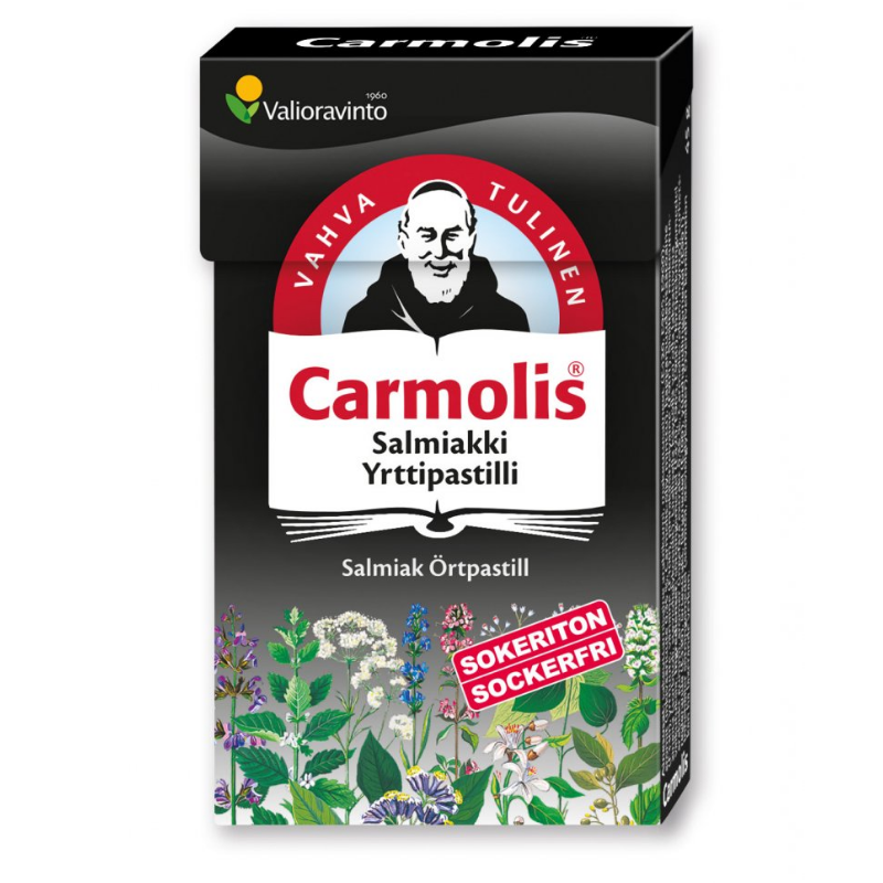 Carmolis Salmiakki Yrttipastilli