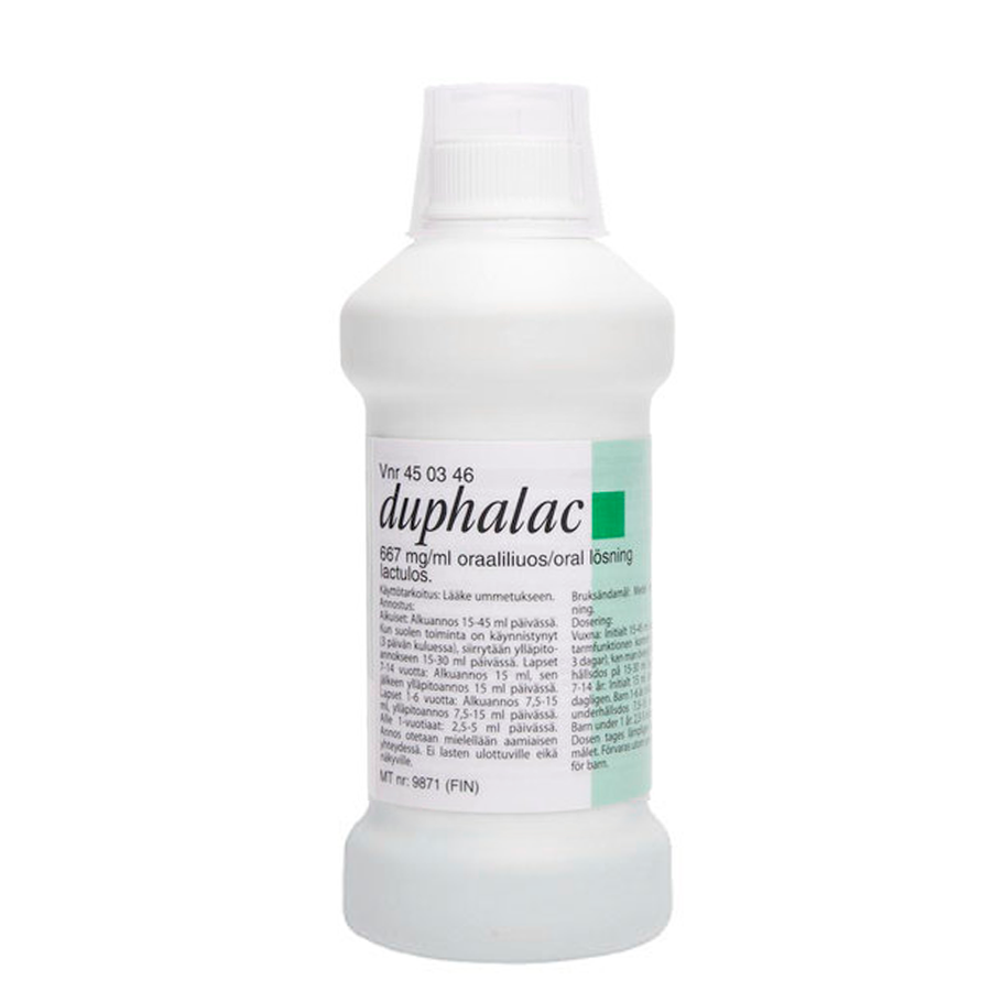 Duphalac 667 mg/ml -oraaliliuos -eri kokoja
