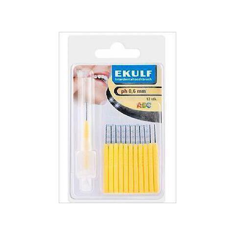 Ekulf hammasväliharja ph ABC 0,6 keltainen