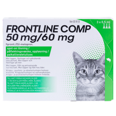 Frontline Comp 50/60 mg -paikallisvaleluliuos kissalle