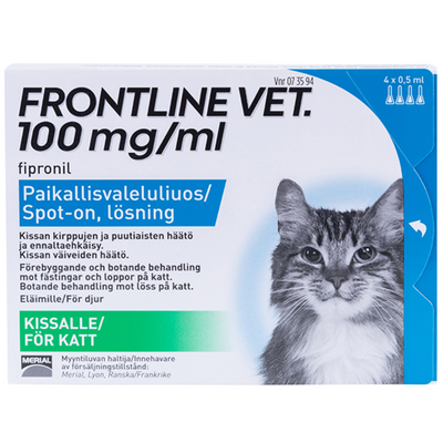 Frontline Vet 100 mg/ml -paikallisvaleluliuos kissalle/koirille