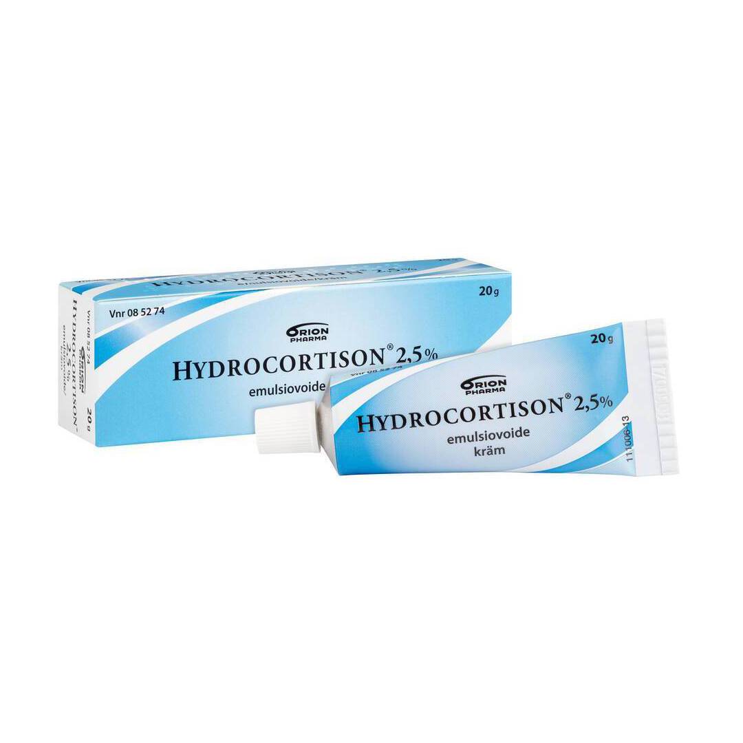 Hydrocortison 2,5 % emulsiovoide -eri kokoja