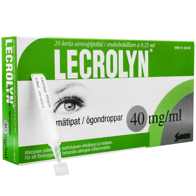 Lecrolyn 40 mg/ml silmätipat - eri kokoja