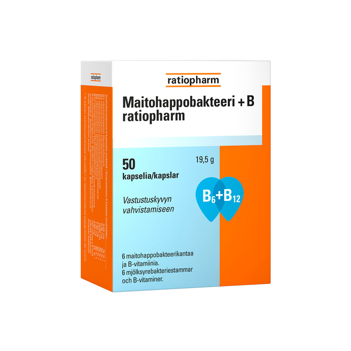 MAITOHAPPOBAKTEERI + B RATIOPHARM 30 tai 50 kapselia