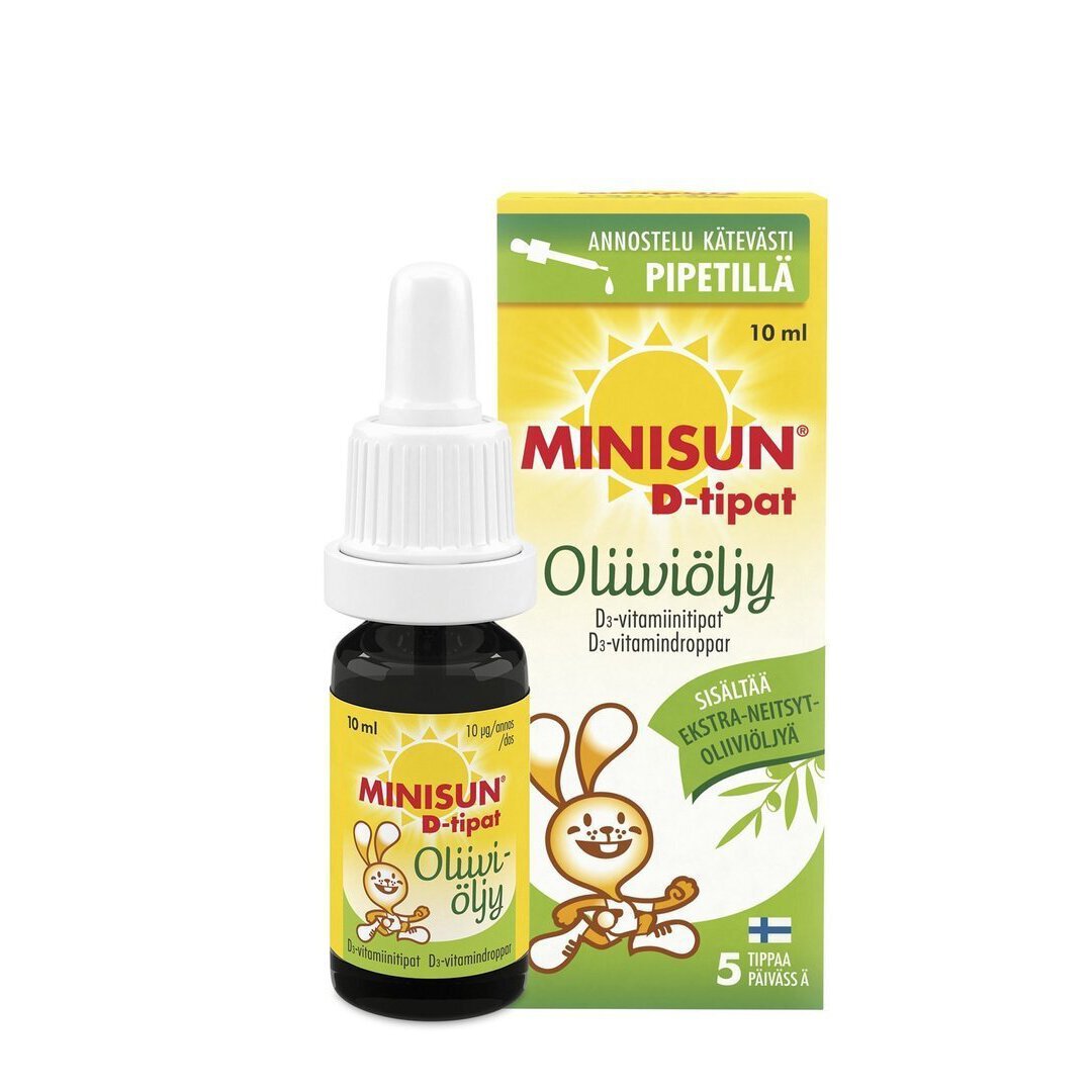 MINISUN D-TIPAT OLIIVIÖLJY 10 µg 10 ml