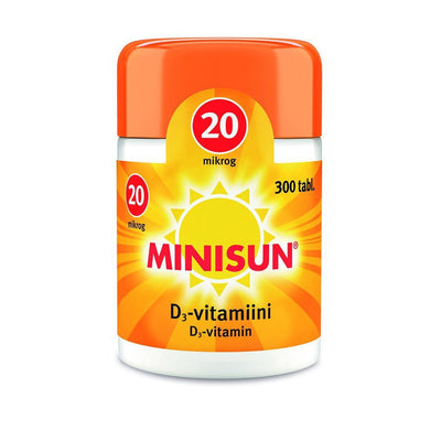 MINISUN D-VITAMIINI 20 MIKROG 100/300 tabl