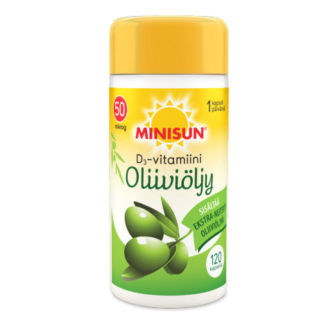 MINISUN OLIIVIÖLJYKAPSELI 50 MIKROG 150 kaps.