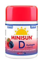Minisun D-vitamiini Kuningatar 50 mikrog 200 tabl