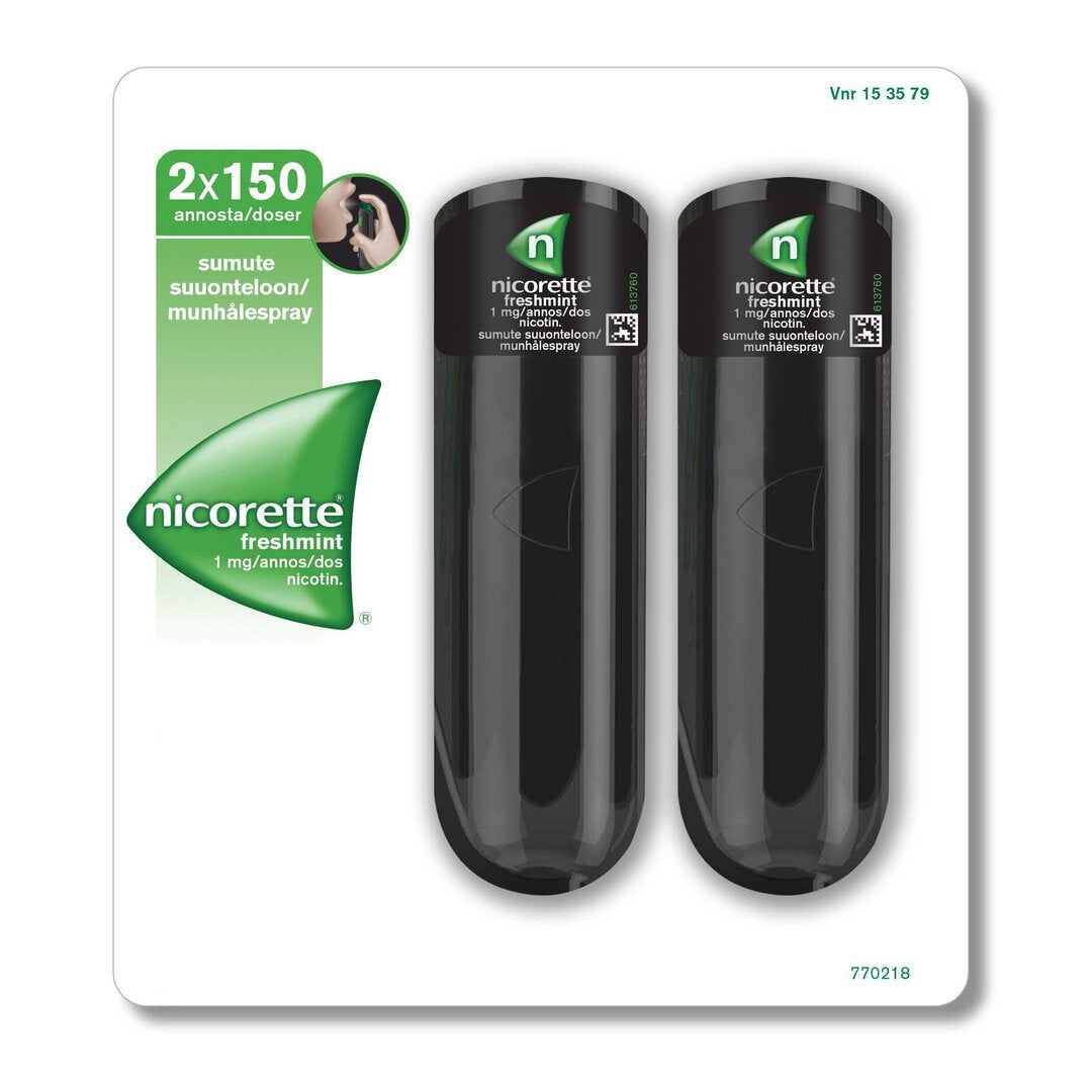 Nicorette Freshmint suusumute 1 mg/annos - eri kokoja