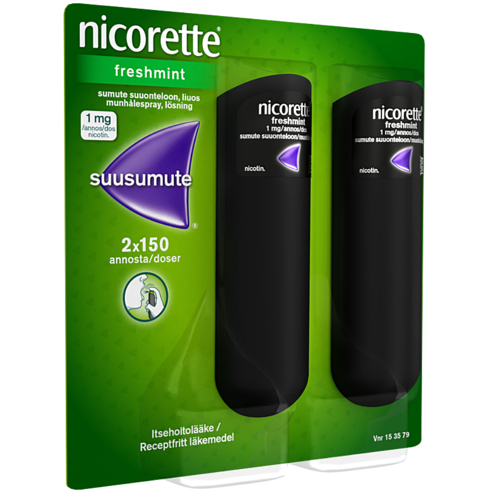 Nicorette Freshmint suusumute 1 mg/annos - eri kokoja
