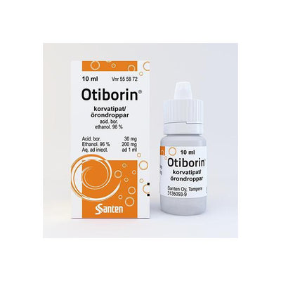 Otiborin 30/200 mg/ml -korvatipat lievän korvakäytävätulehduksen hoitoon