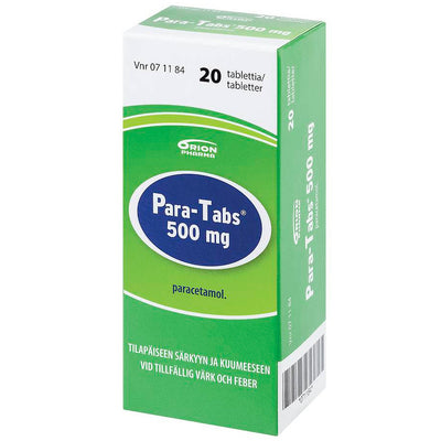 Para-Tabs 500 mg -tabletit eri kokoja