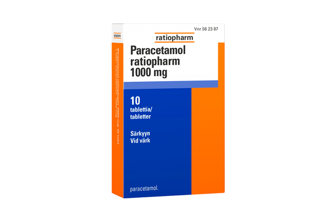 Paracetamol-ratiopharm 1000 mg -tabletit 10 kpl