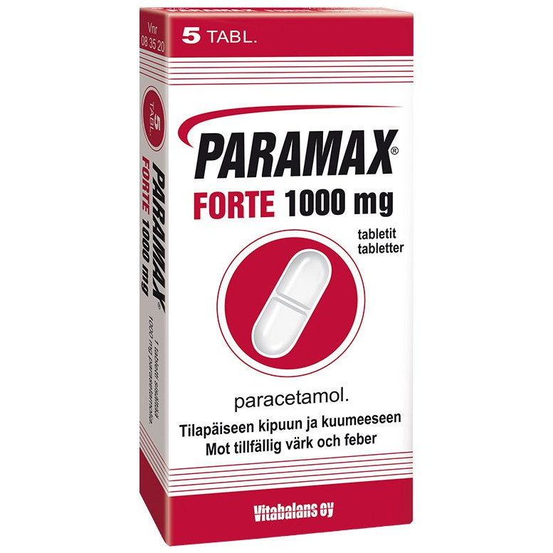 Paramax Forte 1000 mg -tabletit eri kokoja
