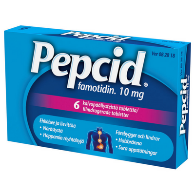 Pepcid 10 mg -tabletit eri kokoja