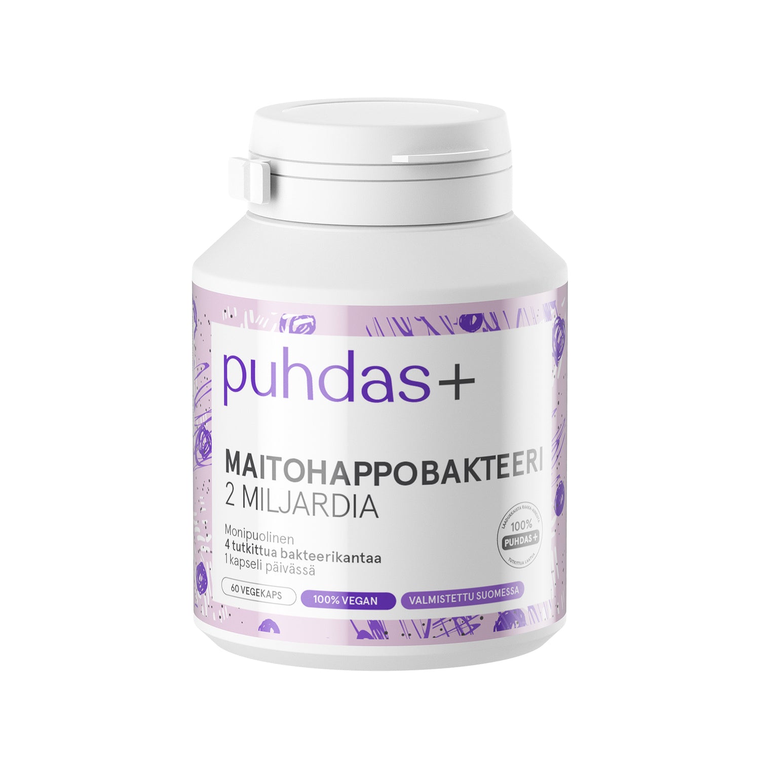 Puhdas+ Maitohappobakteeri 2 miljardia 60 kapselia