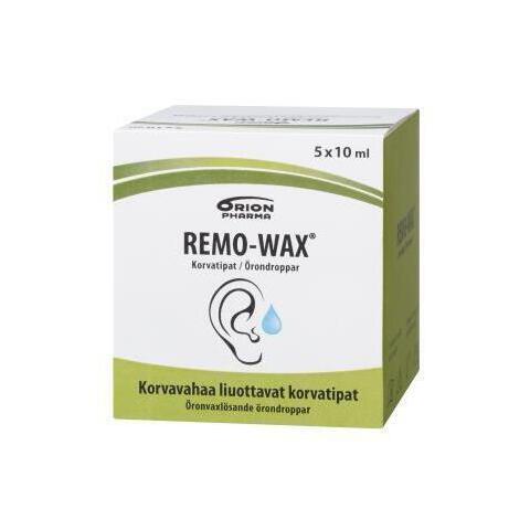REMO-WAX KORVATIPAT korvavahan liuotukseen 10 ml tai 5x10 ml