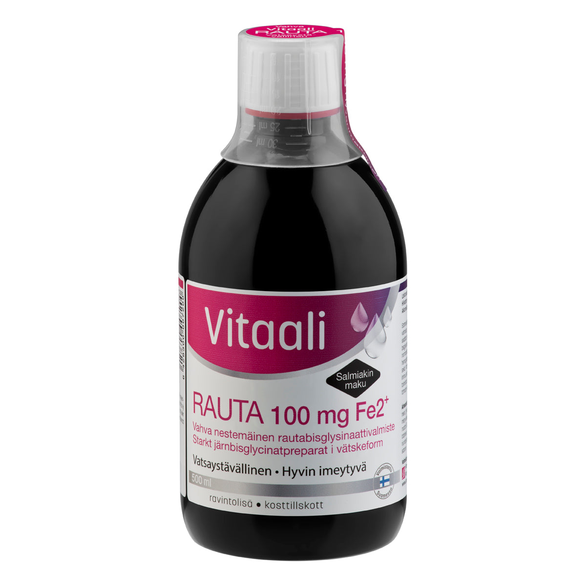 Vitaali Rauta 100 mg salmiakinmakuinen 500 ml