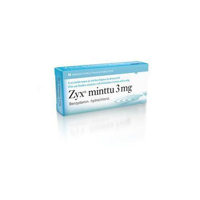 Zyx minttu 3 mg imeskelytabletti