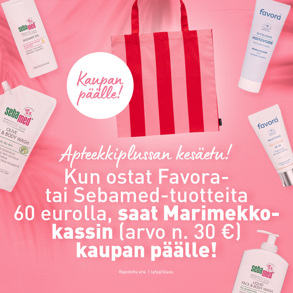 Kesäetu - Marimekon Korsi kangaskassi Kaupan päälle!