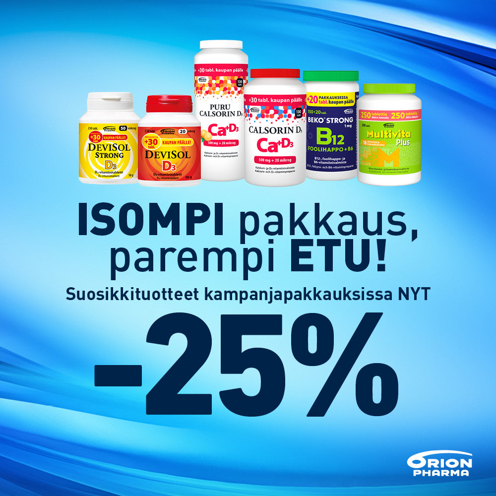 Kampanjapakkaukset -25 %