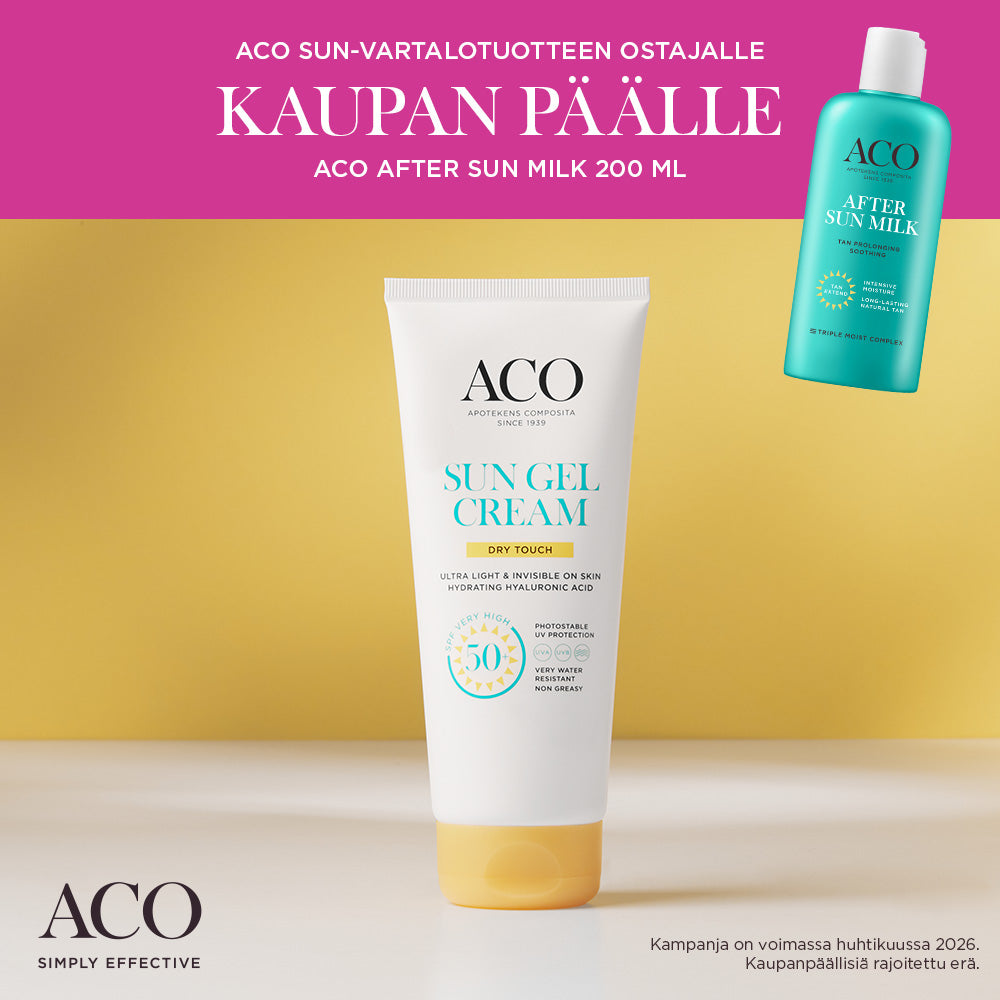ACO Sun Body aurinkokampanja - After Sun 200 ml kaupan päälle!