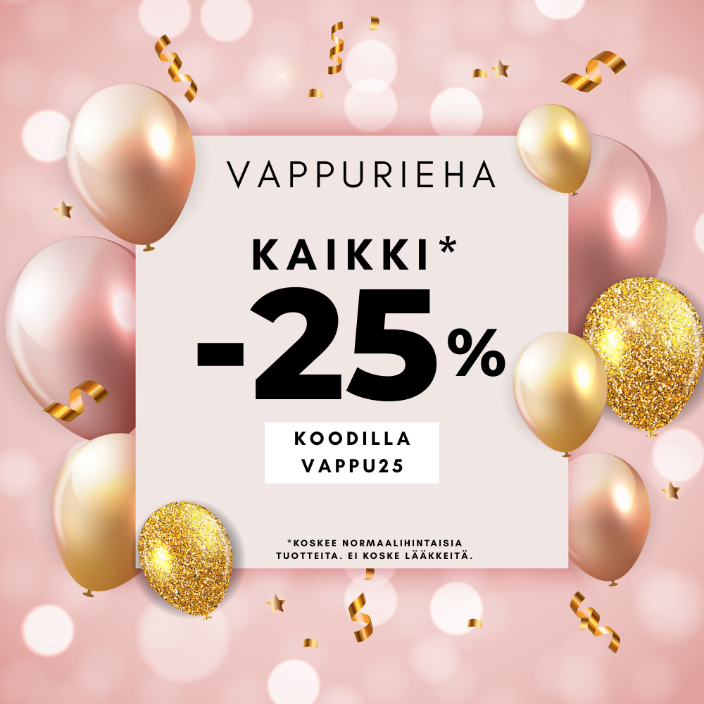 VAPPURIEHA! KAIKKI* -25 % 1.5.2025 ASTI!