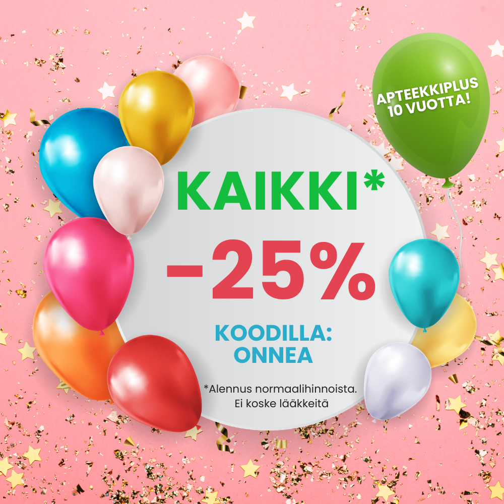Apteekkiplus.fi 10 v - KAIKKI* -25 %