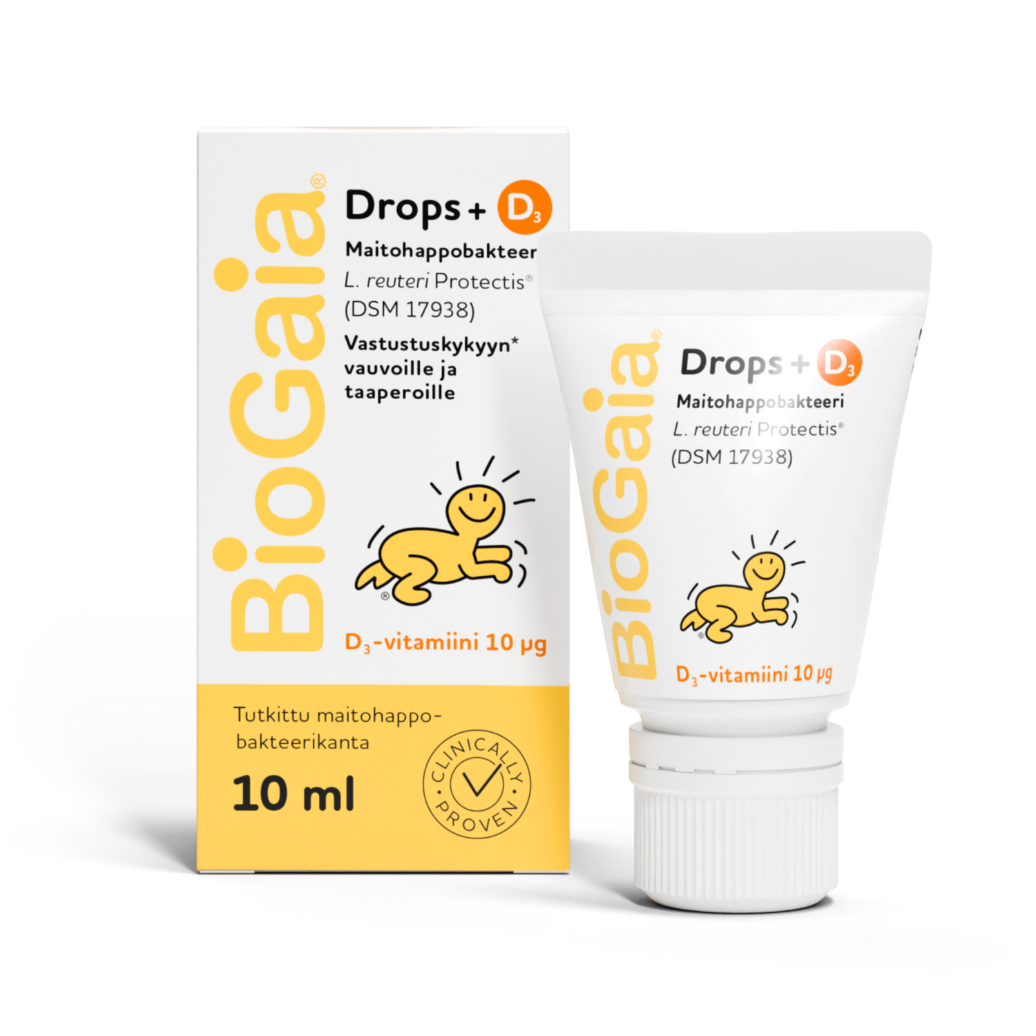 BioGaia Drops+D3 10 ml  maitohappobakteeri vauvalle ja taaperolle