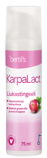 KarpaLact Liukastingeeli + Elivo kasvovesi kaupan päälle