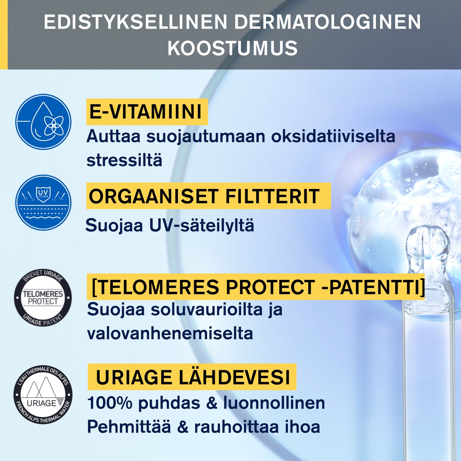 Uriage Bariesun 100 Extreme Protective Fluid SPF50+ aurinkosuojavoide herkälle iholle