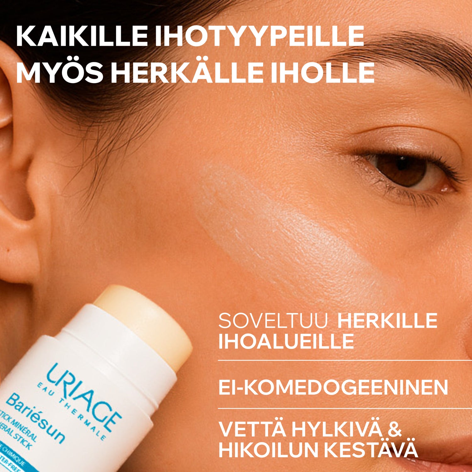 Uriage Bariesun SPF50+ Mineral Stick fysikaalinen aurinkosuojapuikko