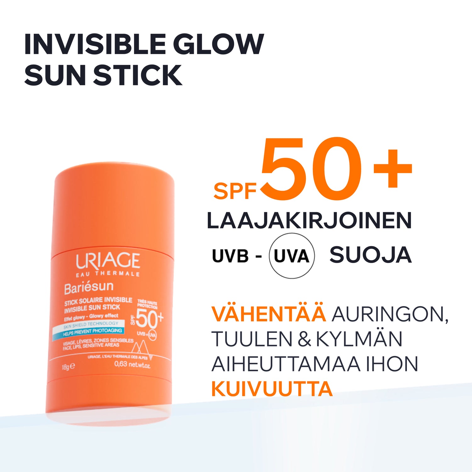 Uriage Bariesun SPF50+ Invisible Sun Stick aurinkosuojapuikko