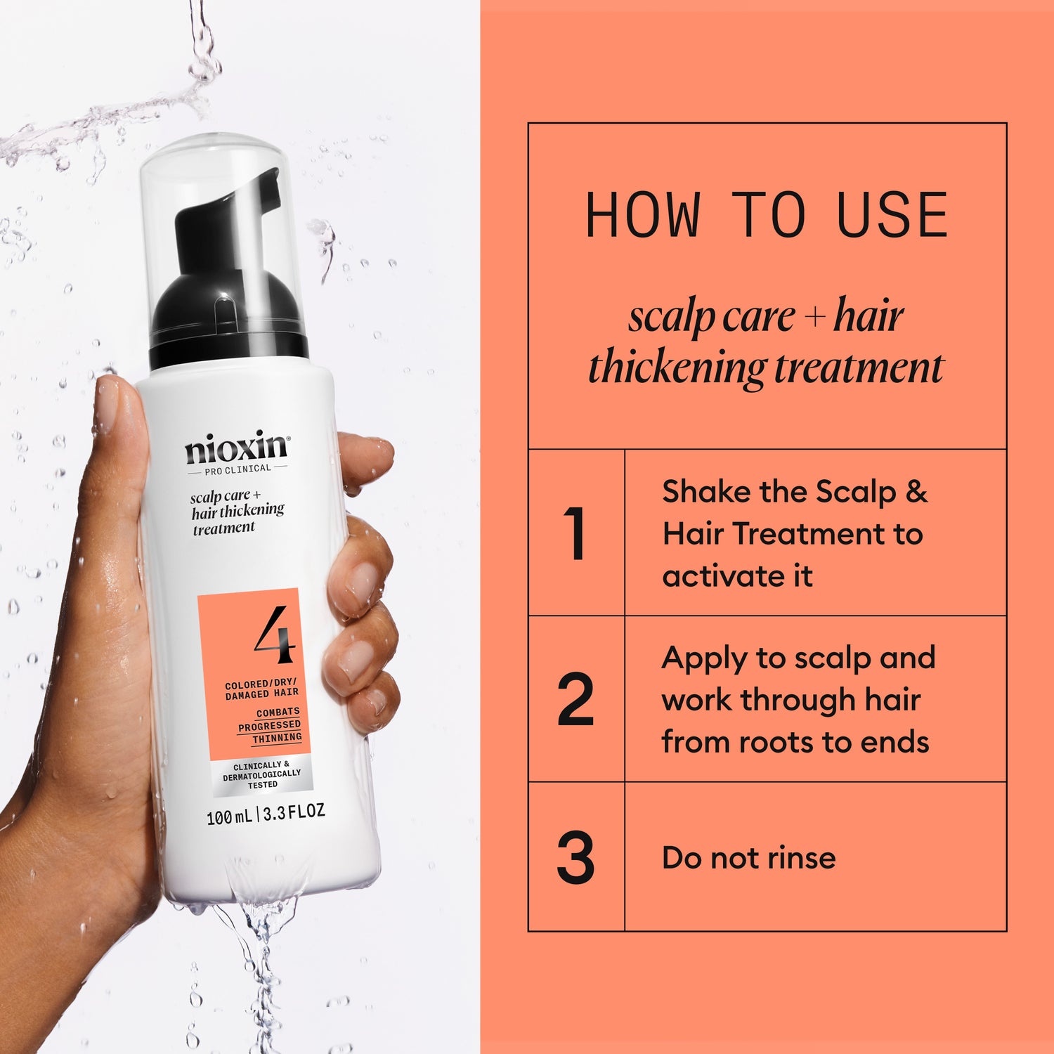 Nioxin System 4 Scalp Treatment for Colored Thinning Hair 100 ml - Hoitoseerumi selvästi ohentuneille, värjätyille hiuksille