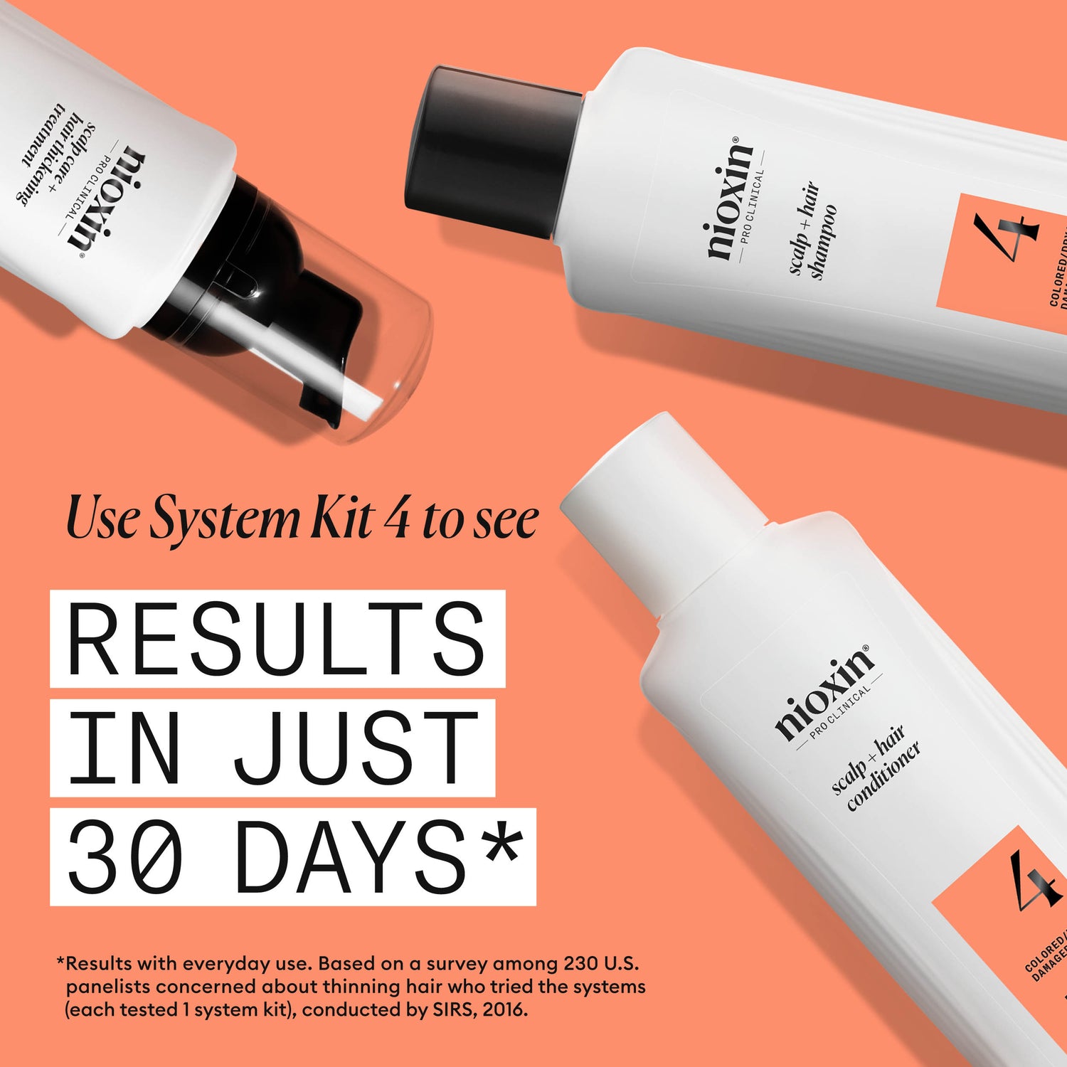 Nioxin System 4 Scalp Treatment for Colored Thinning Hair 100 ml - Hoitoseerumi selvästi ohentuneille, värjätyille hiuksille