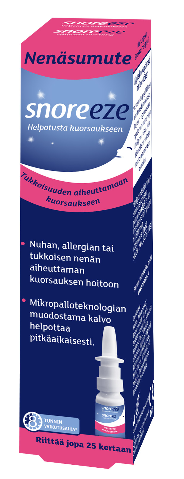 SNOREEZE NASAL SPRAY -nenäsumute kuorsaukseen