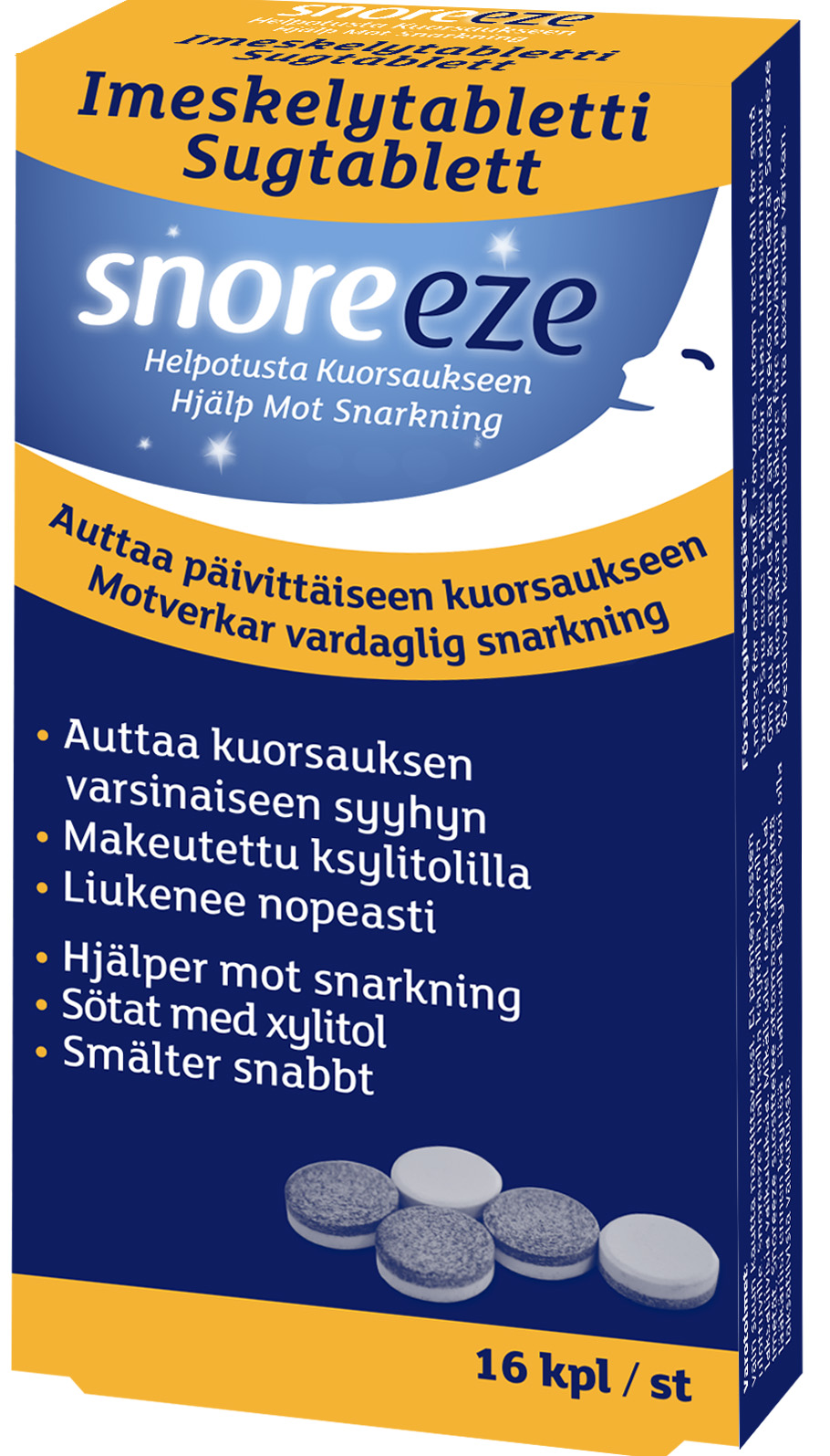 Snoreeze imeskelytabletti