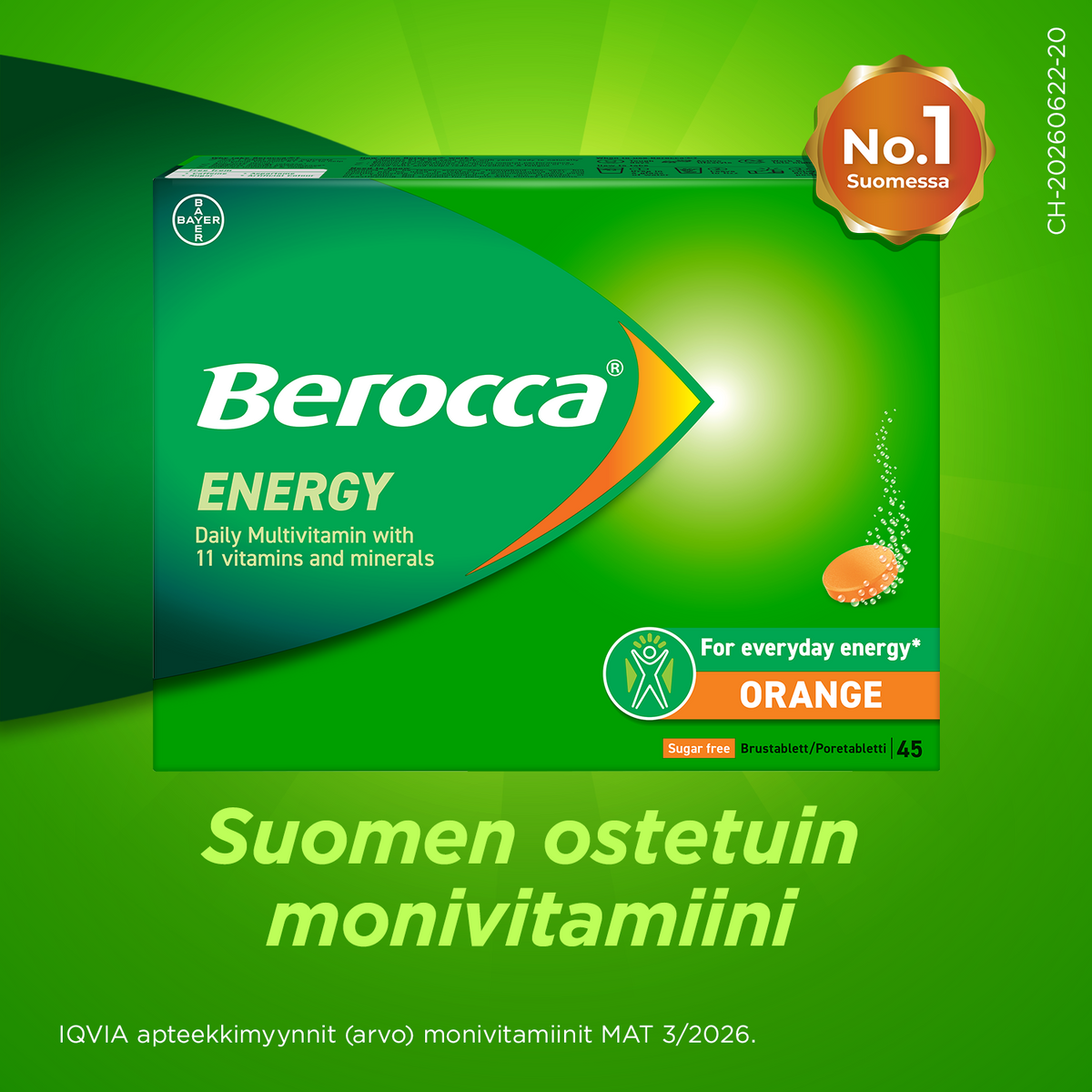 Berocca Energy Orange poretabletti -eri kokoja