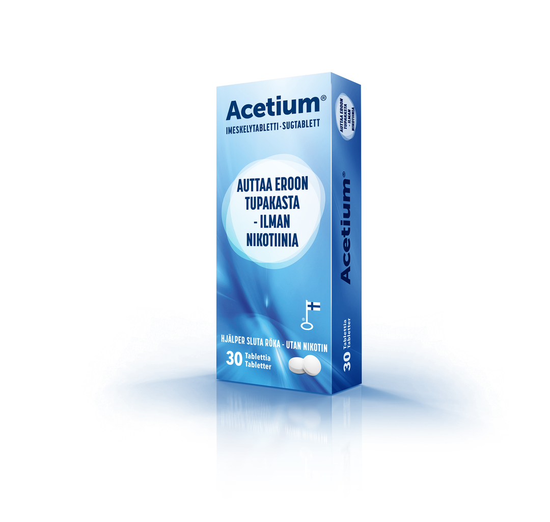 Acetium® imeskelytabletti, 30 tabl., Eroon tupakasta - ilman nikotiini ...