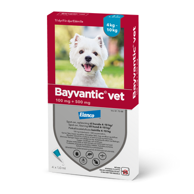 Bayvantic Vet 4-10 kg koirille - 100/500 mg/ml