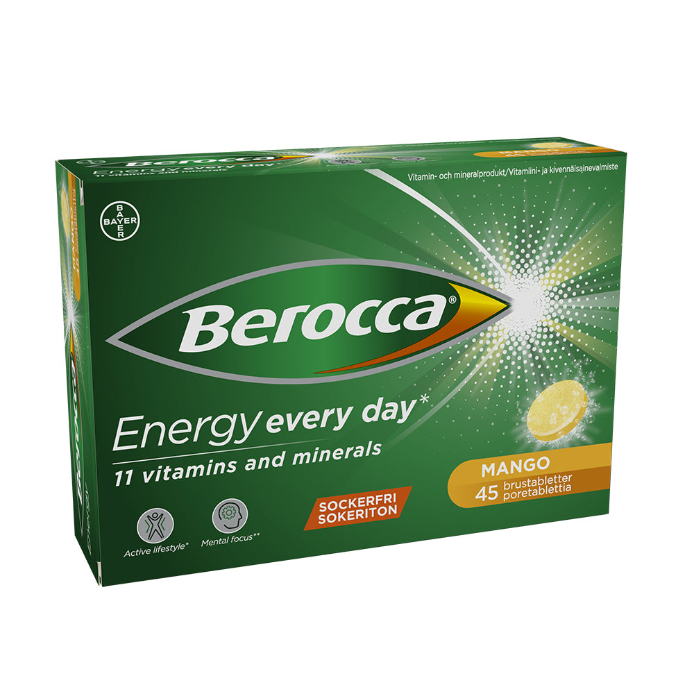 Berocca Energy Mango - 45 poretablettia